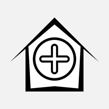 icon hospital, health, assistance to the needy, fully editable vector imageのイラスト素材