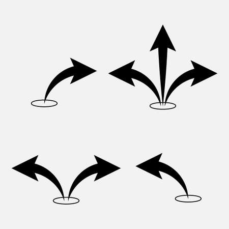 icons direction signs, strelochki, fully editable vector imageのイラスト素材