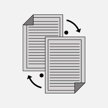 icon transfer, data sharing, fully editable vector imageのイラスト素材