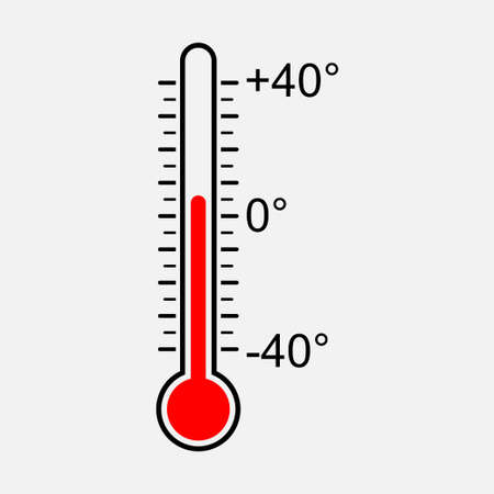 icon thermometer, symbol temperature measurement fully editable vector imageのイラスト素材