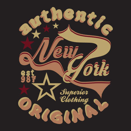 sport t-shirt, NYC vintage graphic, original sports emblem, grapのイラスト素材