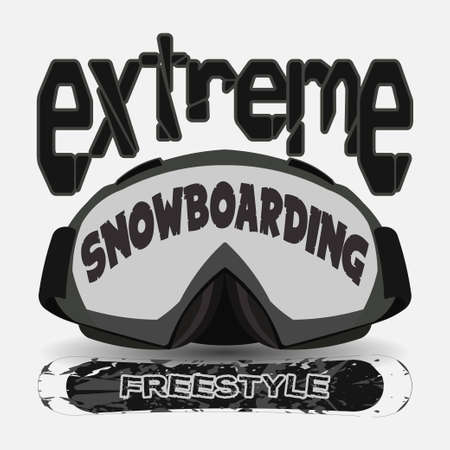 T-shirt snowboarding, extreme sports, athletics Typography, Fashion college, sport design the    graphic print image, design fashion Typography, original design clothingのイラスト素材
