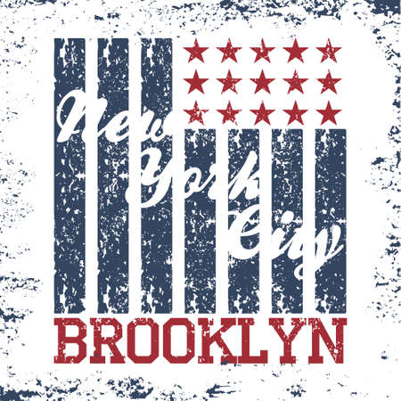 New York typography, t-shirt Brooklyn, design graphic, printing man NYC, original design clothing, clothing graphic designの写真素材