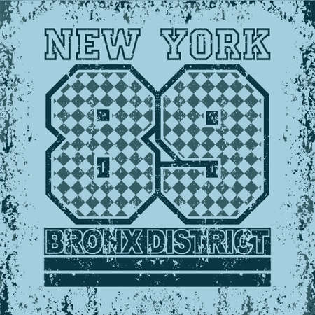 T-shirt New York, T-shirt sport, sport design, new york fashion, typography, graphics, stylish printing design for sportswear apparel. original wear. Concept in modern style for print productionの写真素材