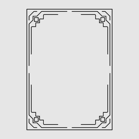vector image, dark icon, decorative ornamental frameのイラスト素材