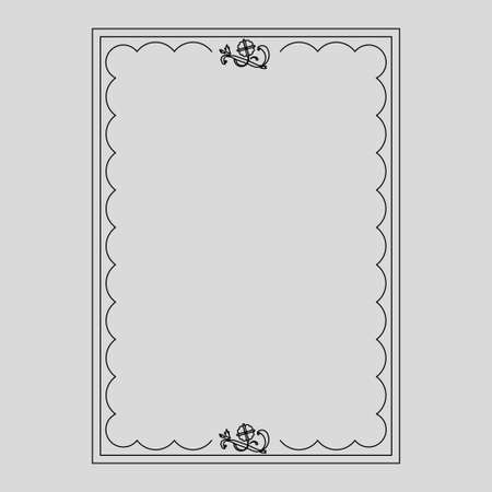 vector image, dark ilustration decorative ornamental frameのイラスト素材