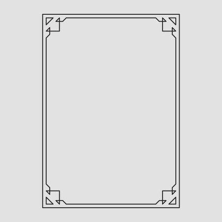vector image, dark ilustration decorative ornamental frameのイラスト素材