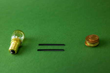 light bulb and money concept ideas make money or save