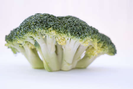 Broccoli isolated on white background. Close up, beautiful texturesの写真素材