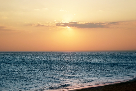 sunset at Black seaの写真素材