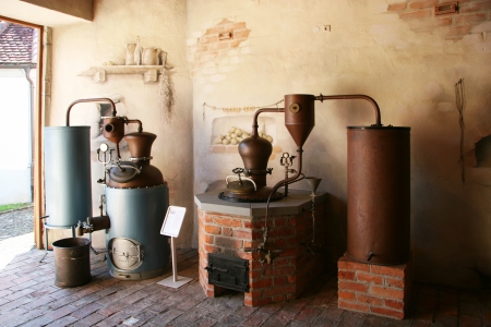 old technology of making alcoholのeditorial素材