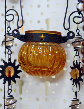 Orange lantern . Garden party decorの写真素材