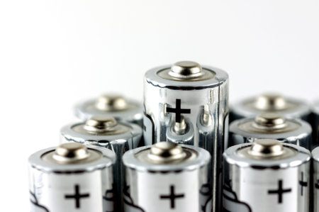 concept Recycle batteries. separate garbage collection in