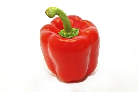 red pepper isolated on white background の写真素材