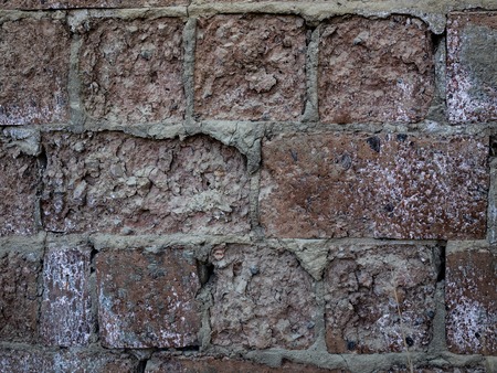 picture of a fragment of an old brick wall for use as a backgroundの写真素材