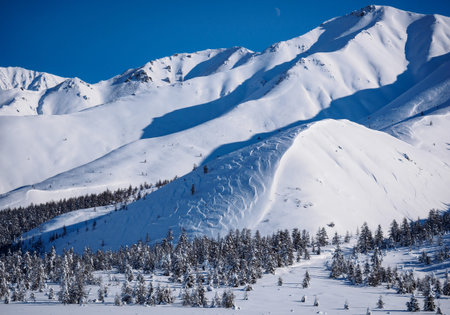 photo of winter mountains on a sunny day