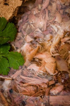 aspic meat, cold appetizers, Ukrainian cuisineの写真素材