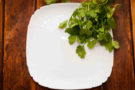 fresh rage on a plate standing on the table