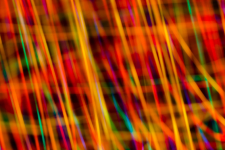 space rain, chaotic stripes of blue, green, yellow on a black background, abstractionの写真素材