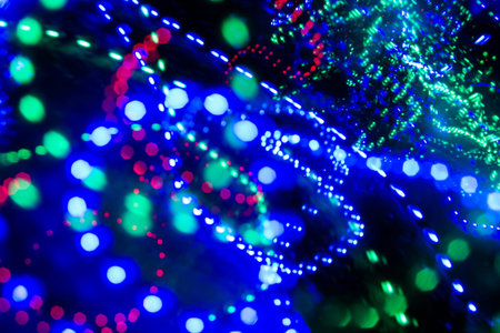 colored dots dotted lines in different directions, color abstraction