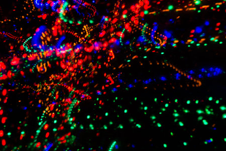 colored dots dotted lines in different directions, color abstraction