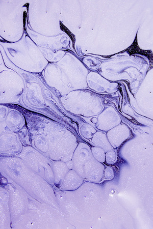 acrylic paints of different colors mixed together, material for painting nailsの写真素材