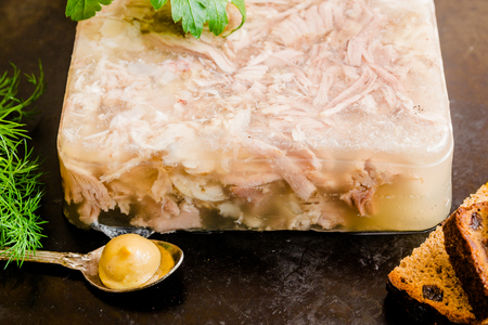aspic meat cold appetizersの写真素材
