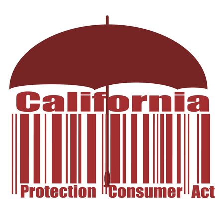 California Consumer Protection Act or CCPA Flat Barcode Vector Icon for Applications and Websitesのイラスト素材