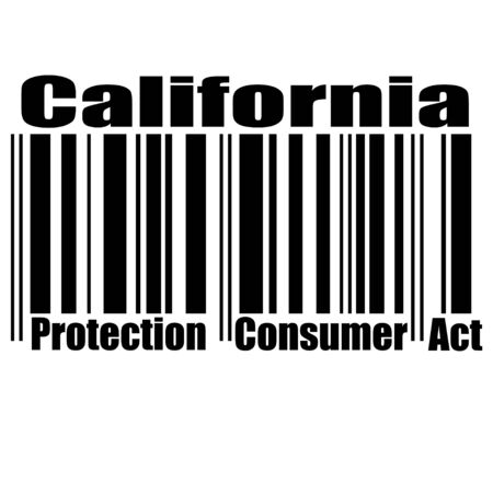 California Consumer Protection Act or CCPA Flat Barcode Vector Icon for Applications and Websitesのイラスト素材