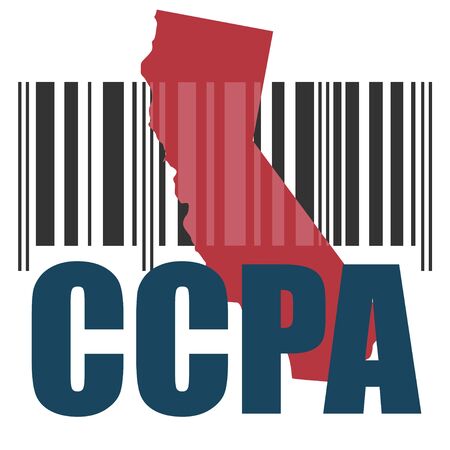 California Consumer Protection Act or CCPA Flat Barcode Vector Icon for Applications and Websitesのイラスト素材