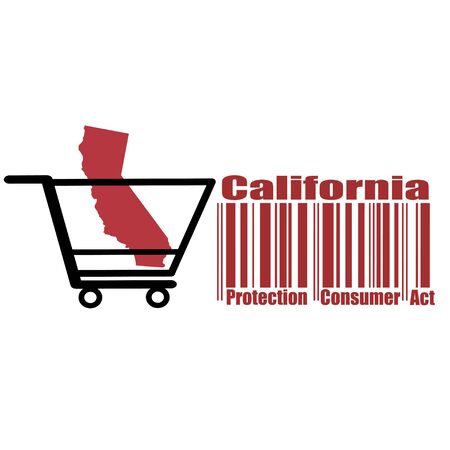 California Consumer Protection Act or CCPA Flat Barcode Vector Icon for Applications and Websitesのイラスト素材