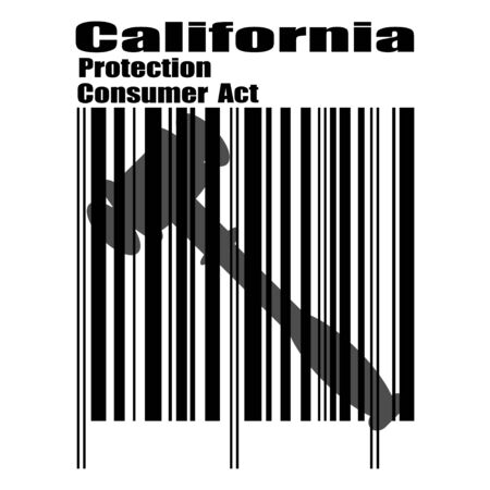 California Consumer Protection Act or CCPA Flat Barcode Vector Icon for Applications and Websitesのイラスト素材