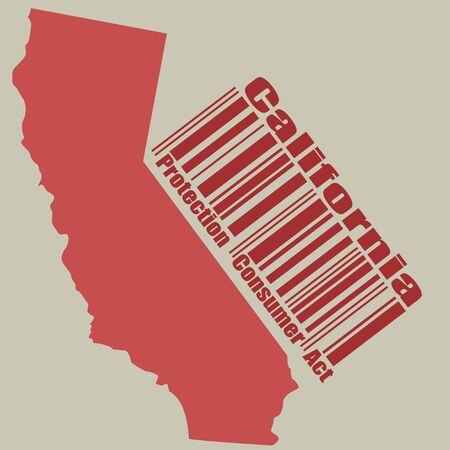 California Consumer Protection Act or CCPA Flat Barcode Vector Icon for Applications and Websitesのイラスト素材
