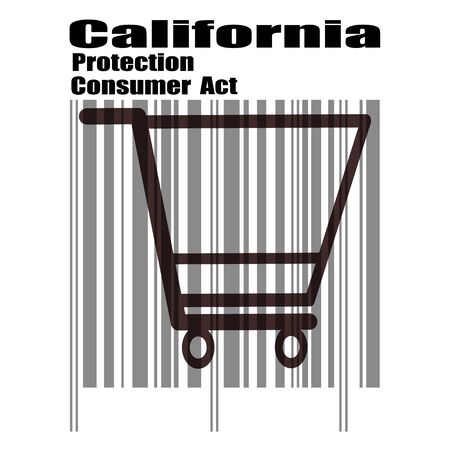 California Consumer Protection Act or CCPA Flat Barcode Vector Icon for Applications and Websitesのイラスト素材