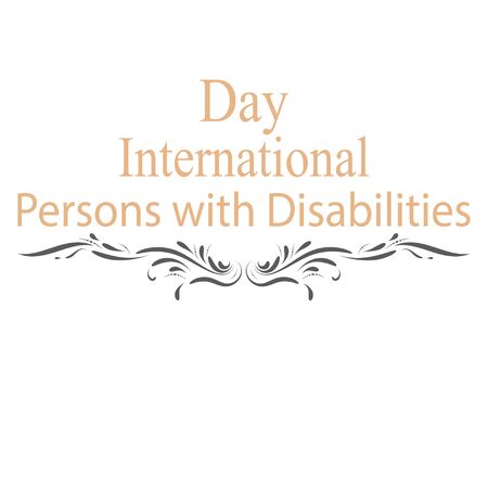 Hand drawn wheelchair with abstract Earth. International Day of Persons with Disabilities December 3 design concept. Vector illustration in flat styleのイラスト素材