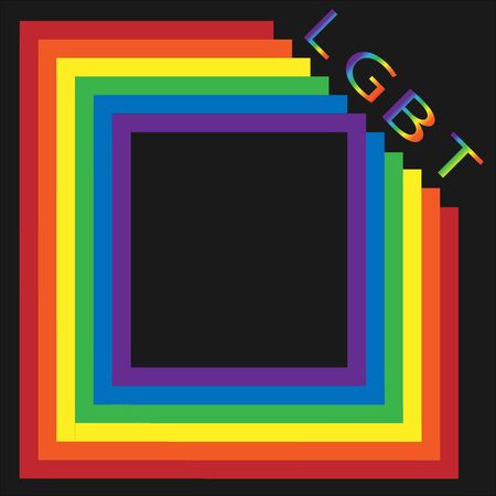 multi-colored stripes. LGBT colors. The concept of homosexuals and gay marriage. LGBTQ banner symbolism.のイラスト素材