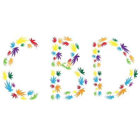 Cannabis leaf cbd. Concept of medicinal marijuana. Vector illustration cbd symbol.のイラスト素材