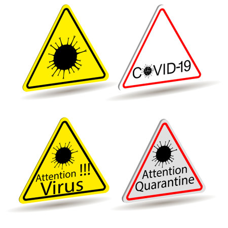 warning sign about the danger of coronavirus infection