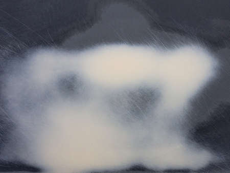 auto repair with putty. repair of paintwork of car partsの写真素材
