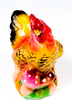 Saltcellar in the form of a cockの写真素材