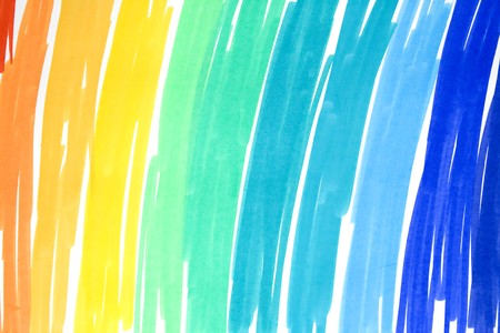 Colored background, several colors, felt-tip pens drawnの写真素材