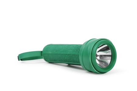 isolated rubber flashlight on a white backgroundの写真素材