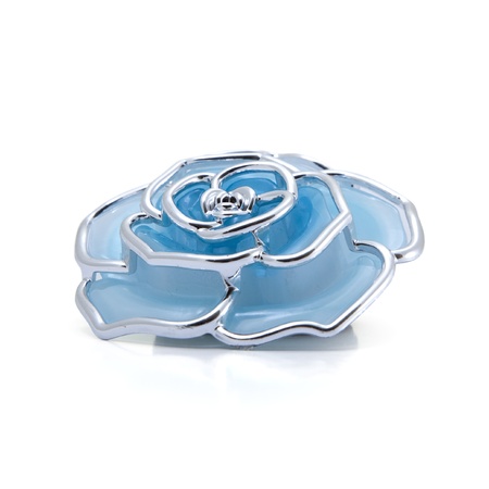 isolated blue rose jewel on white backgroundの写真素材