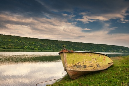 a picturesque landscape with river valleysの写真素材