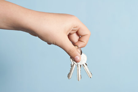 hand holding bunch of keys