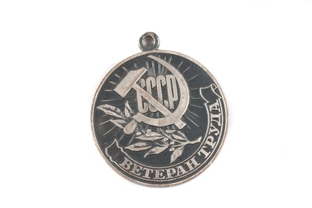 USSR medal awarded to veterans of labour の写真素材