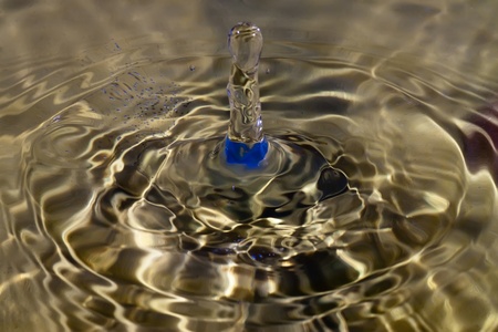 The round transparent drop of waterの写真素材