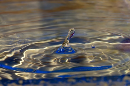 The round transparent drop of waterの写真素材
