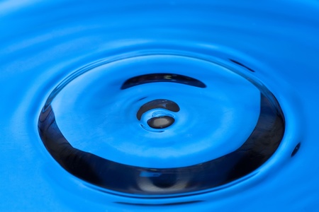 The round transparent drop of waterの写真素材