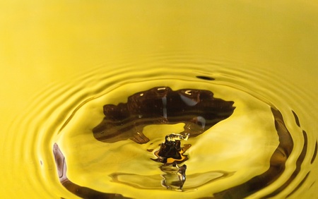 The round transparent drop of waterの写真素材
